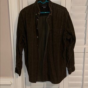 Trader Bay Men's Dark Brown/Green Shirt Jacket